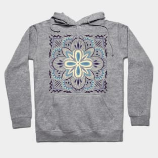 Dreamy Blue Mandala Floral Pattern Hoodie